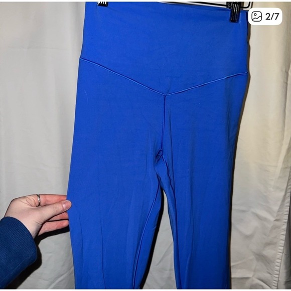 aerie Pants - OFFLINE By Aerie Real Me Flare Crossover Hi-Rise Leggings Blue Size Med EUC